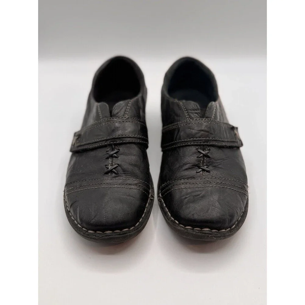 Clarks Shoes Women’s Slip On Whistle Resort Black Lea Size 8M Casual Office